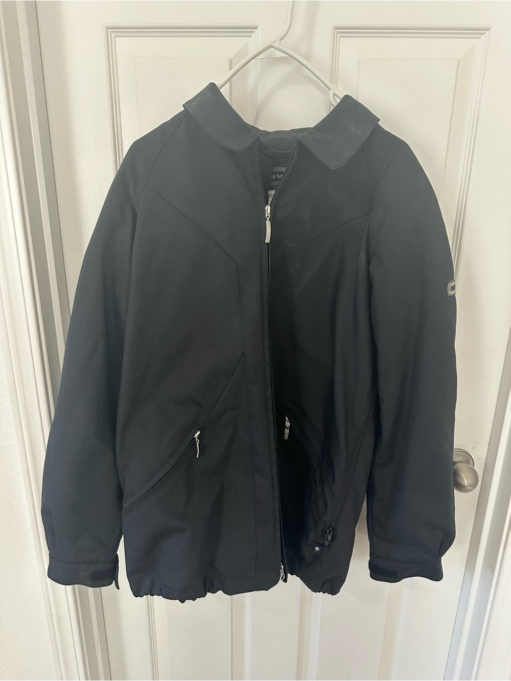 BMW Black Men's Biker Jacket with Protection Pads Size Medium